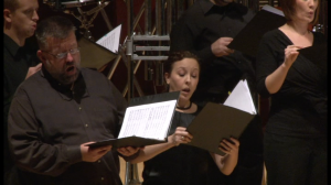Soloists Mark Mummert and Kelli Shircliffe at the premiere performance.